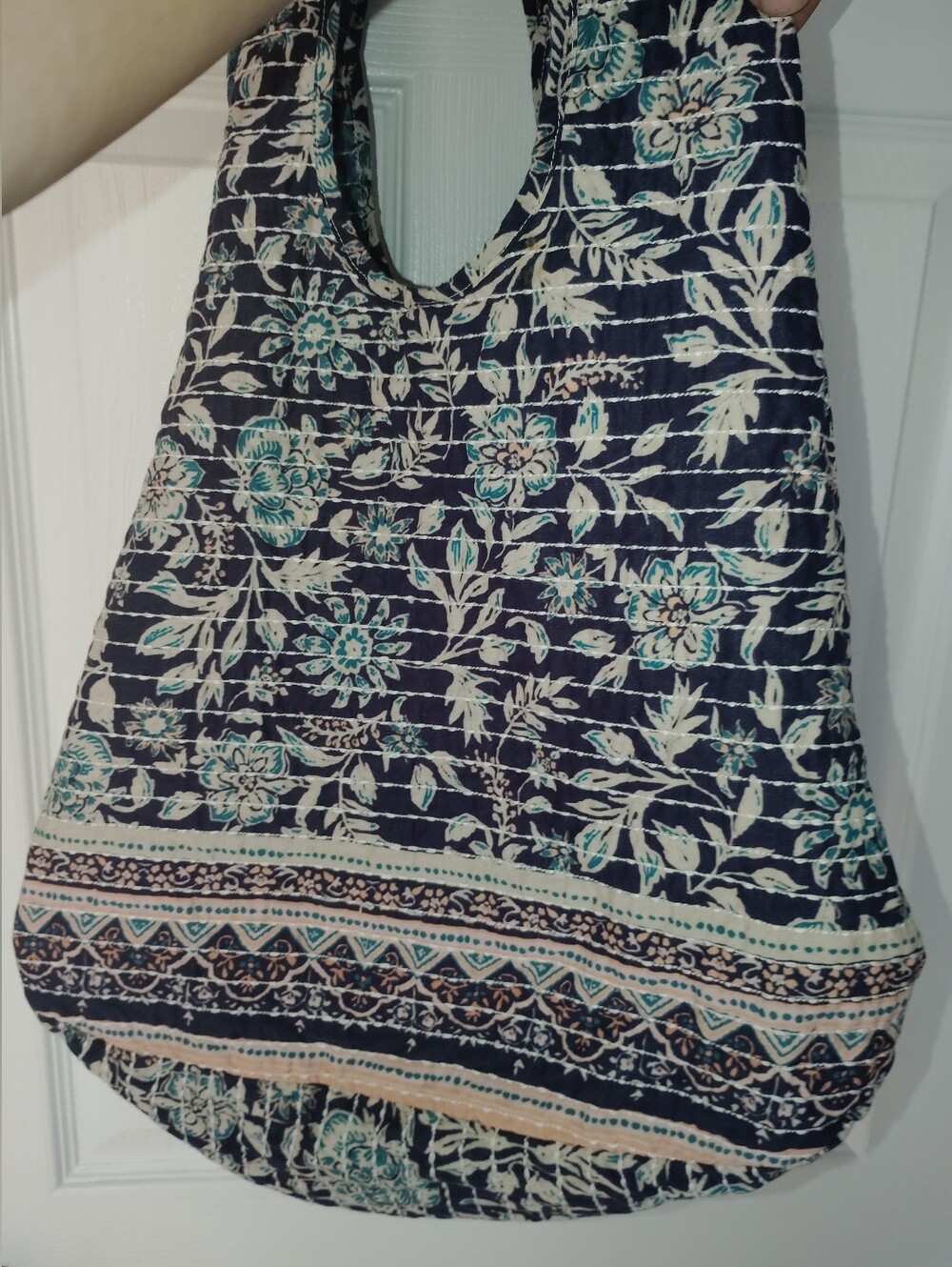 Saris From India Kantha Stitched Tote Bag Coldwater Creek Like New 🆕